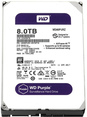 WD Purple WD80PURZ 8TB 3.5